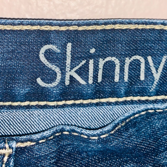 Calvin Klein Blue Jean Skinny Bermuda Shorts - Picture 4 of 6